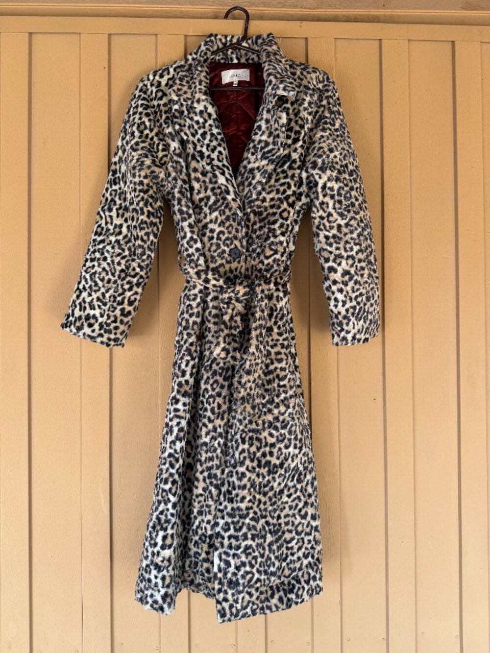Leopard Print Plush Wrap Coat - THE GREAT